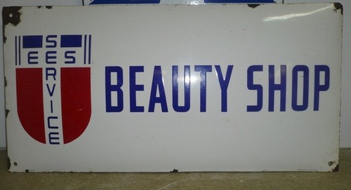 PLAQUE EMAILLEE EES BEAUTY SHOP