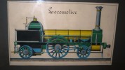 AQUARELLE LOCOMOTIVE