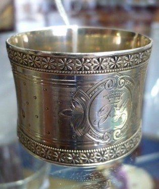 ROND DE SERVIETTE ARGENT MINERVE