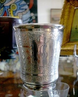 TIMBALE ARGENT POINCON MINERVE