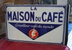 PLAQUE EMAILLEE LA MAISON DU CAFE