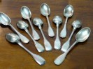 DIX PETITES CUILLERS EN ARGENT MINERVE