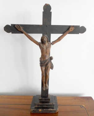 CHRIST EN BOIS, TRAVAIL POPULAIRE FIN XVIIIe