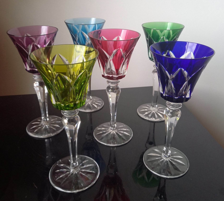 Saint-Louis : Six Verres Roemer Cristal 