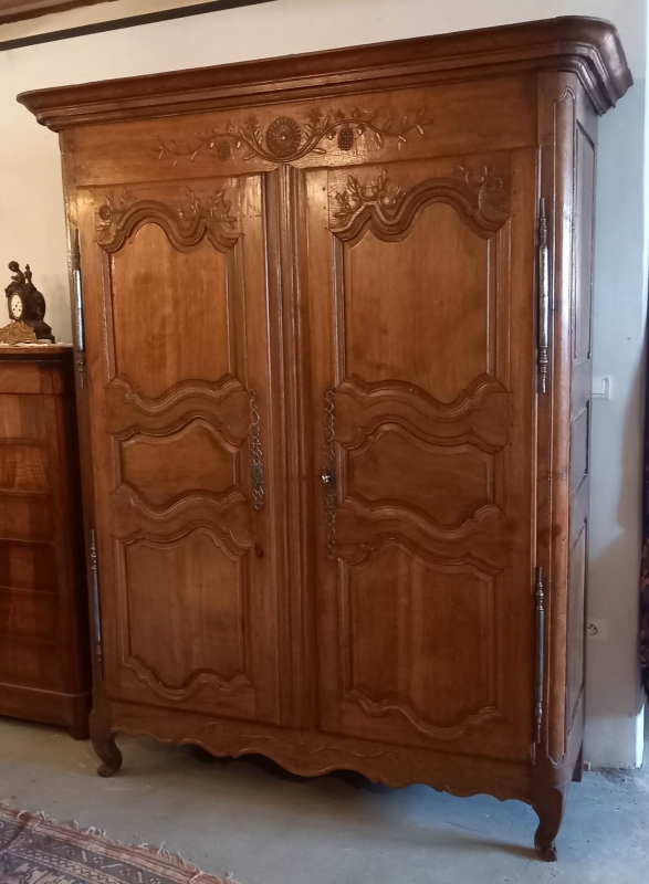 Armoire Chne Finement Sculpte, XIXe