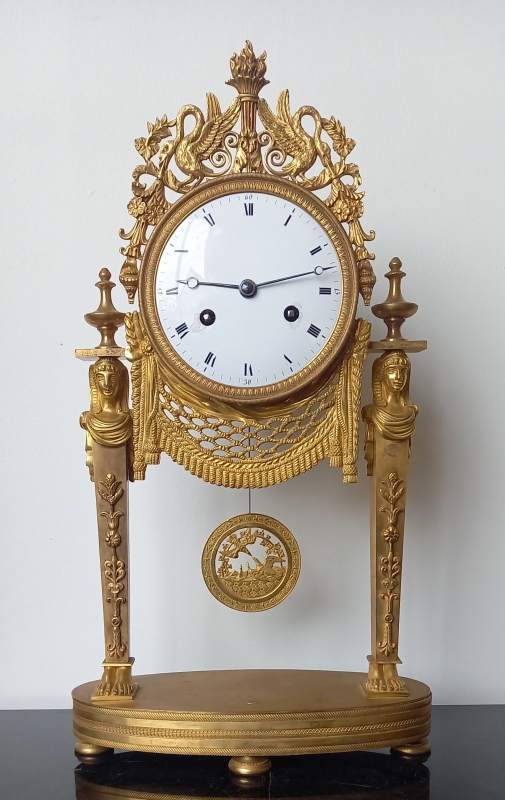 Pendule Portique Dbut XIXe  Retour d'Egypte