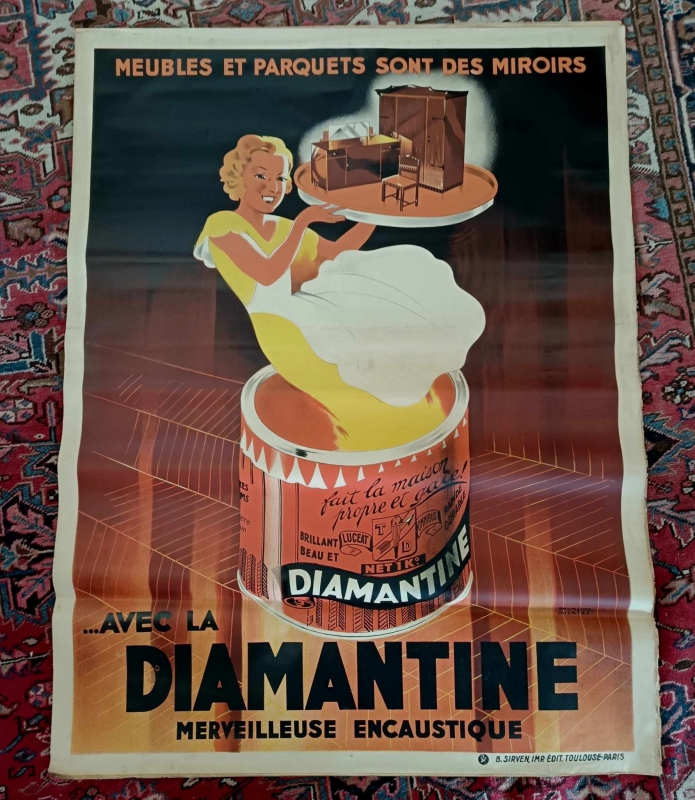 Affiche Diamantine. Litho d'Aprs Raymond Ducatez