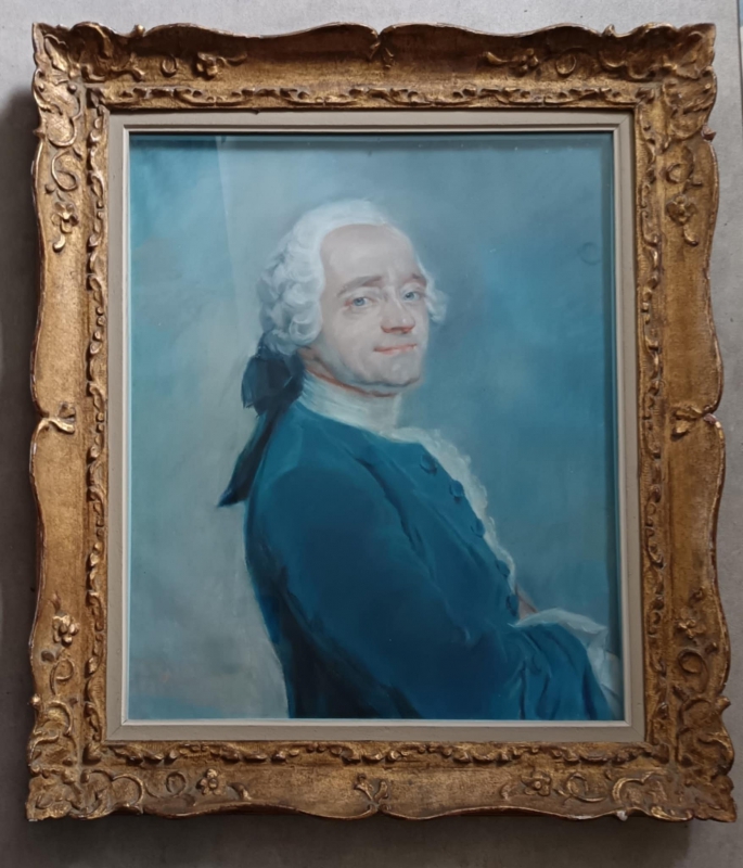 Reprise Pastel Autoportrait Maurice-Q. de la Tour
