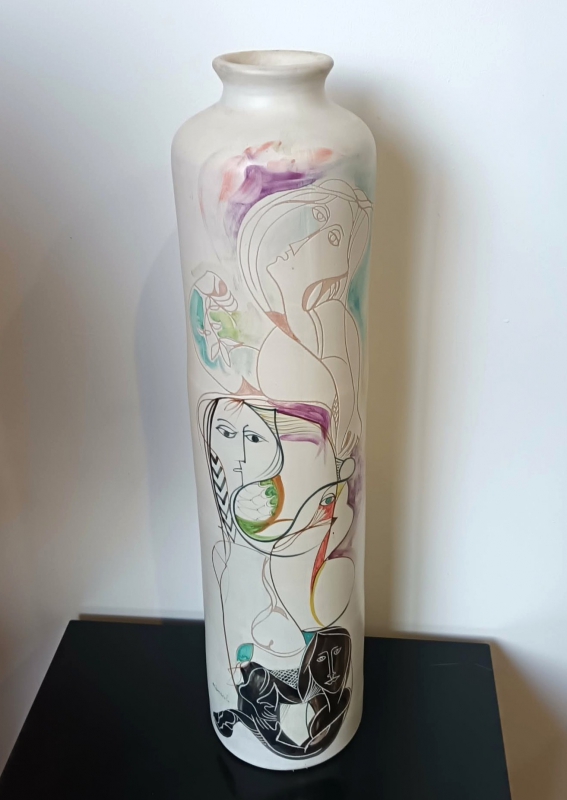 Cianciolo Noma : Grand Vase Tubulaire Moderniste