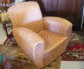 FAUTEUIL CLUB TISSU ANNEES 50