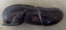 Important phallus palissandre, Indonsie XIXe