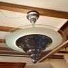 Lustre Vintage Chrom et Verre, Annes 40 / 50
