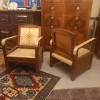 Deux paires de fauteuils de style Marocain