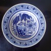 Delft XVIIIe Assiette Creuse Dcor En Bleu Paysage