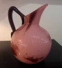 Pichet boule en verre marmoren A Delatte Nancy