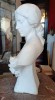 Buste de Jeune Femme, Marbre Blanc fin XIXe