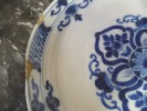 Assiette Delft XVIIIe Dcor en Bleu d'une Rosace