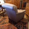  Fauteuil Confortable Garniture tissu gris et ray