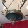 Lustre Six Feux en Tle Laque, de Style Empire