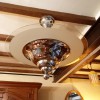 Lustre Vintage Chrom et Verre, Annes 40 / 50