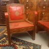 Deux paires de fauteuils de style Marocain